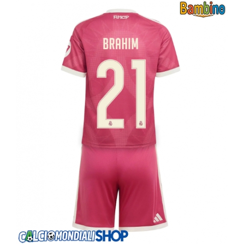 Maglie da calcio Real Madrid Brahim Diaz #21 Terza Maglia Bambino 2026-27 Manica Corta + Pantaloni corti)